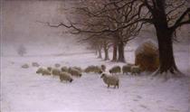 Sheep in a Snowstorm - Joseph Farquharson