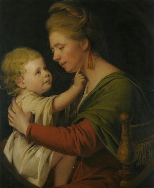 Portrait of Jane Darwin and her son William Brown Darwin, 1776 - Joseph Wright