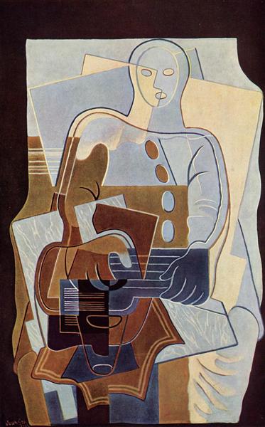 Pierrot with Guitar, 1922 - Хуан Грис