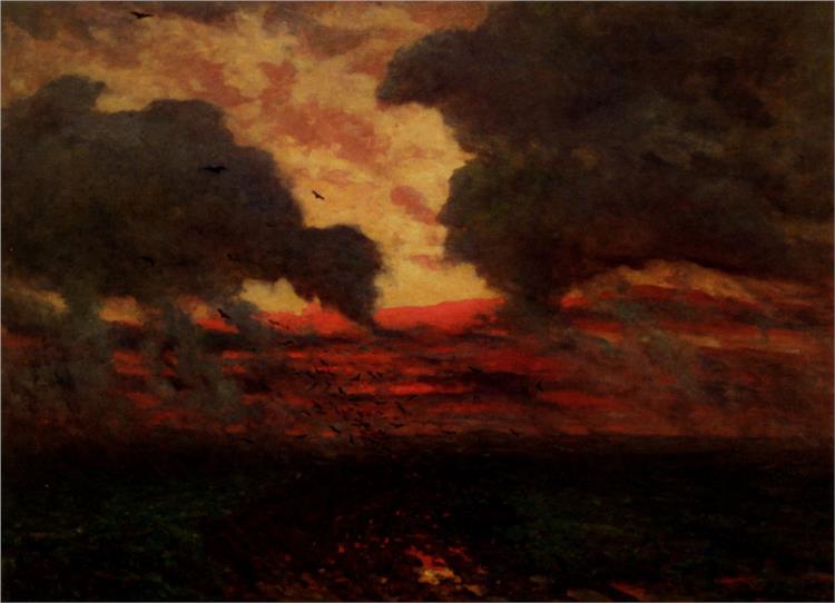 Ravens, Stormy Evening, 1902 - Jules Breton