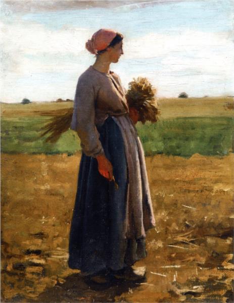 Young Woman in the Fields, 1866 - Jules Breton