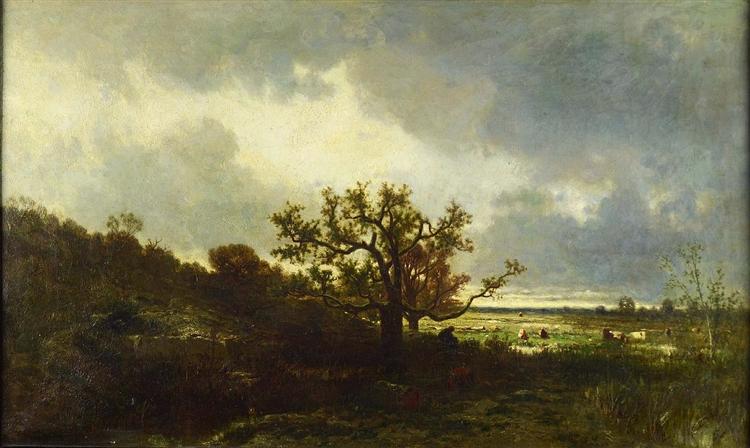 Landscape with Oaktree - Jules Dupre