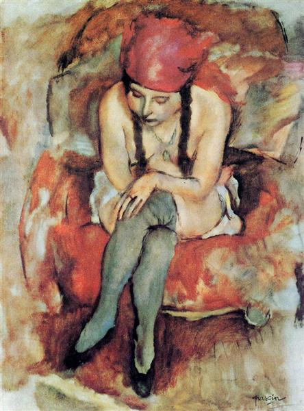 Claudine Resting, 1913 - Жюль Паскин