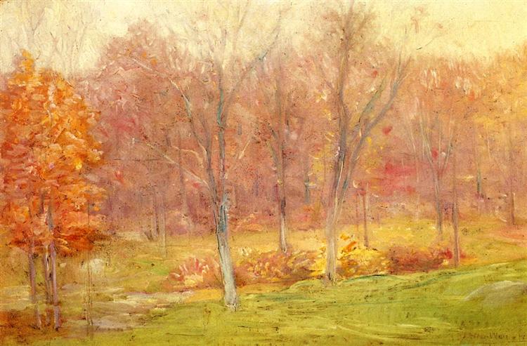 Autumn Rain, 1890 - Джулиан Олден Вейр