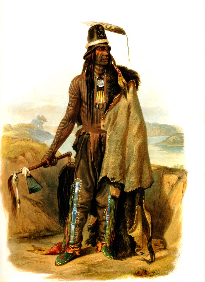 Abdih Hiddisch, Mandan Chief, 1832 - Karl Bodmer - WikiArt.org