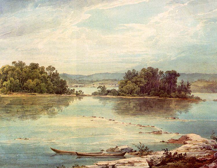 Susquehanna near Harrisburg, Pennsylvania - Karl Bodmer