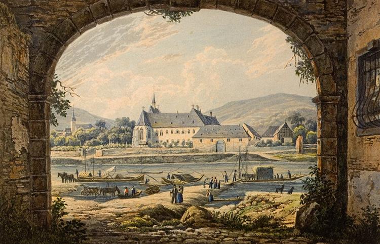 The Cusanusstift in Bernkastel Kues, 1831 - Karl Bodmer