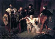 Death of Inessa de Castro, Morganatic Wife of Portuguese Infant Don Pedro - Karl Pawlowitsch Brjullow