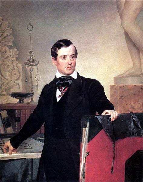 Portrait of the Architect and Painter Alexander Brulloff, c.1841 - Карл Брюллов