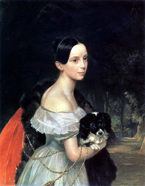 Portrait of U. M. Smirnova, 1837 - 1840 - Karl Briulov