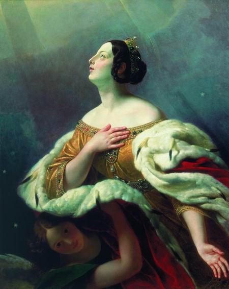 Святая царица Александра, вознесенная на небо, 1845 - Карл Брюллов