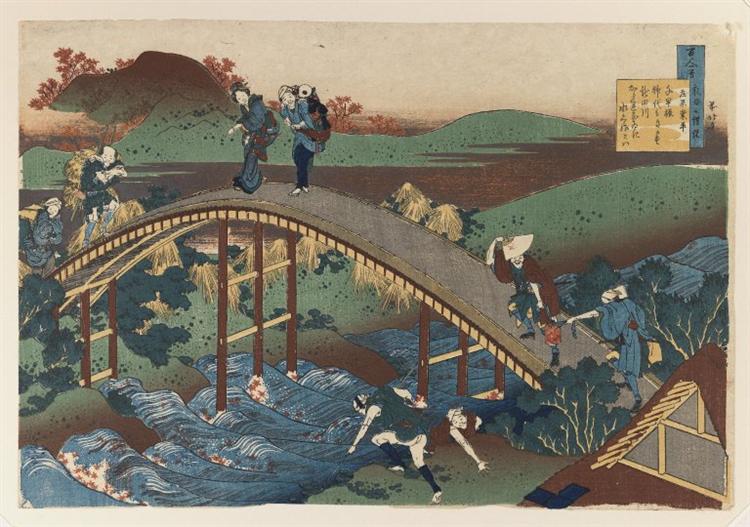 Illustration from The Hundred Poems Series - Katsushika Hokusai