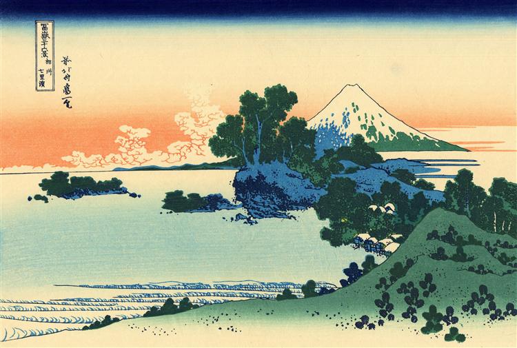 Shichiri beach in Sagami province - Katsushika Hokusai