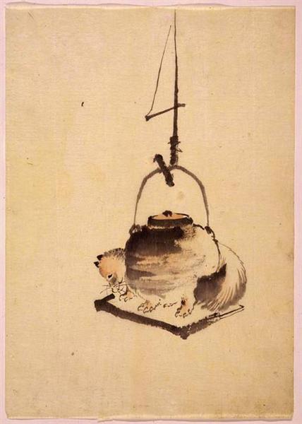 Tanuki, c.1840 - Hokusai