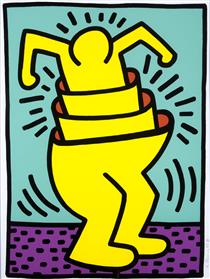 adoptar Espectáculo Calor Keith Haring - 81 obras de arte - pintura