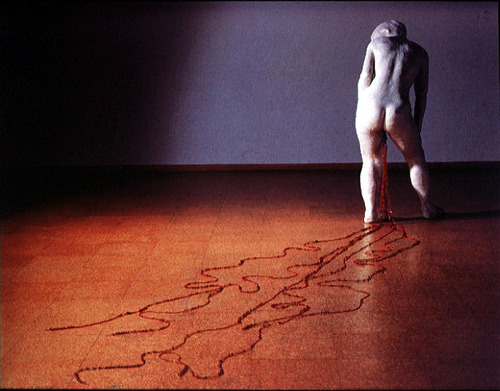 Untitled (Body Trailing Blood), 1993 - Kiki Smith