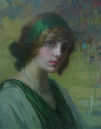 Woman in Green - Kimon Loghi