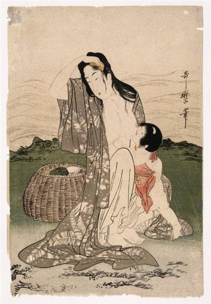 Ниряльниці за перлинами, 1798 - 1802 - Кітаґава Утамаро