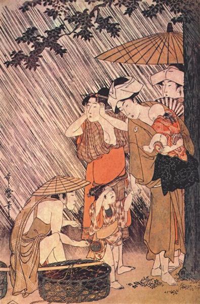 Shower - Utamaro