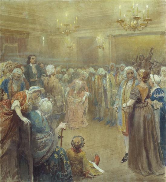 Assembly of Peter I - Klavdy Lebedev