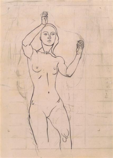 Character study of Venus in the Grotto, c.1914 - Коломан Мозер