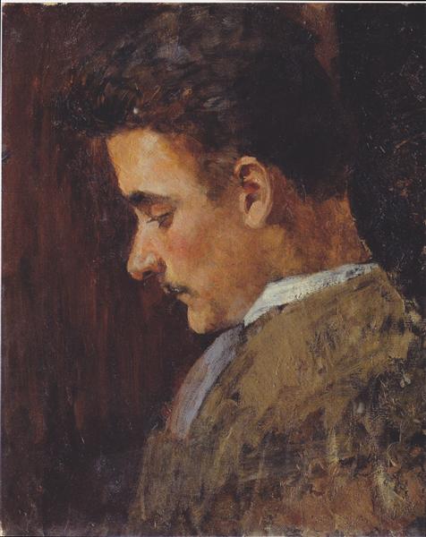 Rudolf Steindl, a brother of the artist, c.1895 - Коломан Мозер