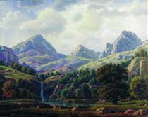 Mountain landscape - Konstantin Fjodorowitsch Bogajewski