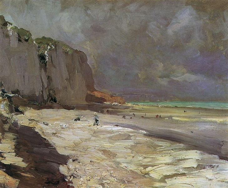 Beach at Dieppe, c.1890 - Konstantin Alexejewitsch Korowin