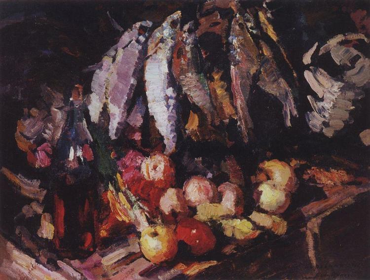 Fish, Wine and Fruit, 1916 - Костянтин Коровін