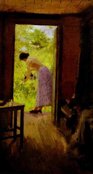 In a Summer Cottage, 1895 - Konstantin Korovin