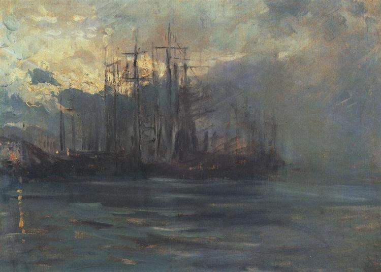 Port in Marseilles, c.1890 - Konstantin Alexejewitsch Korowin