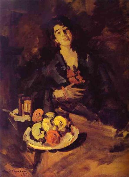 Портрет женщины, 1917 - Константин Коровин