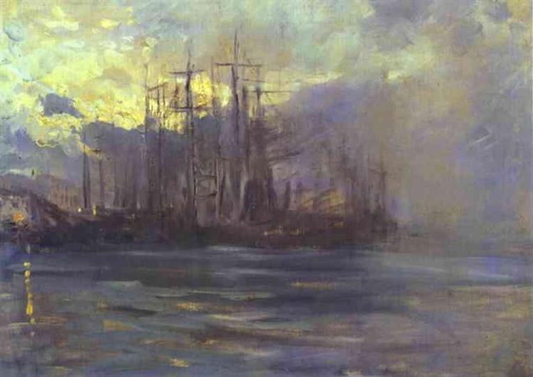 The Port in Marseilles, c.1890 - Constantin Korovine