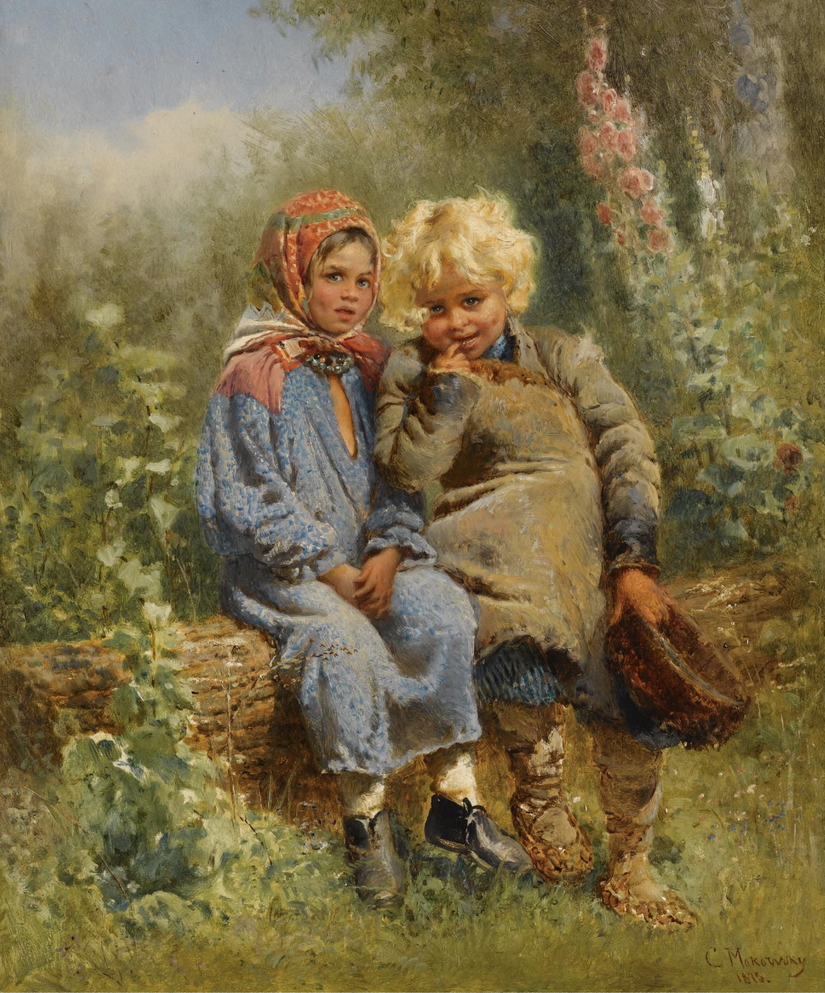 Peasant Children At Rest 1875 Konstantin Makovsky WikiArt Org   Peasant Children At Rest 