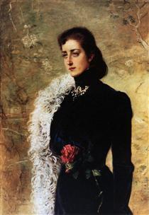 Portrait of V.Bahrushina - Костянтин Маковський