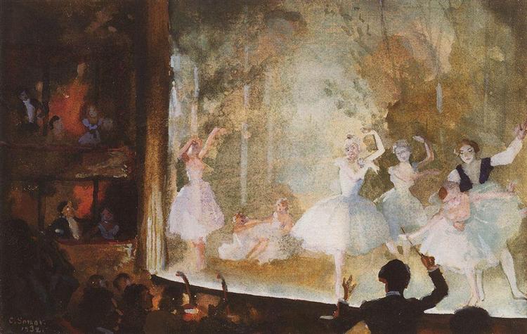 Russian ballet. Champs-Elysees. Sylph, 1932 - Konstantin Somov