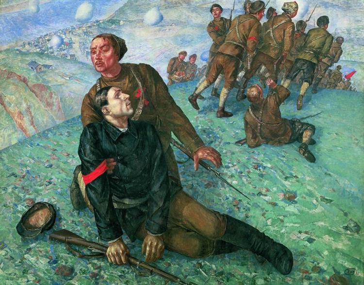 Death of Commissar, 1928 - Kuzmá Petrov-Vodkin