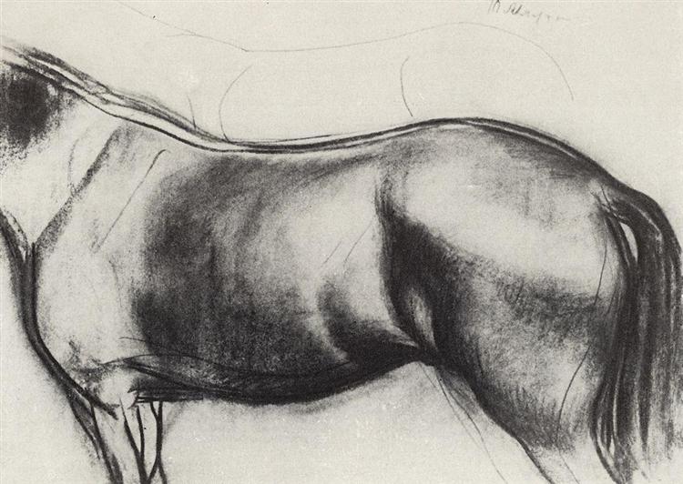 Этюд для картины Купание красного коня, 1912 - Кузьма Петров-Водкин