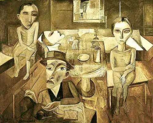A família enferma, 1920 - Лазар Сегал
