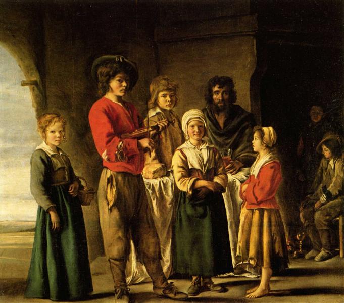 Peasants in the cave house - Frères Le Nain