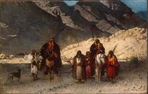 Arabian sheikhs in the mountains - Leon Bonnat