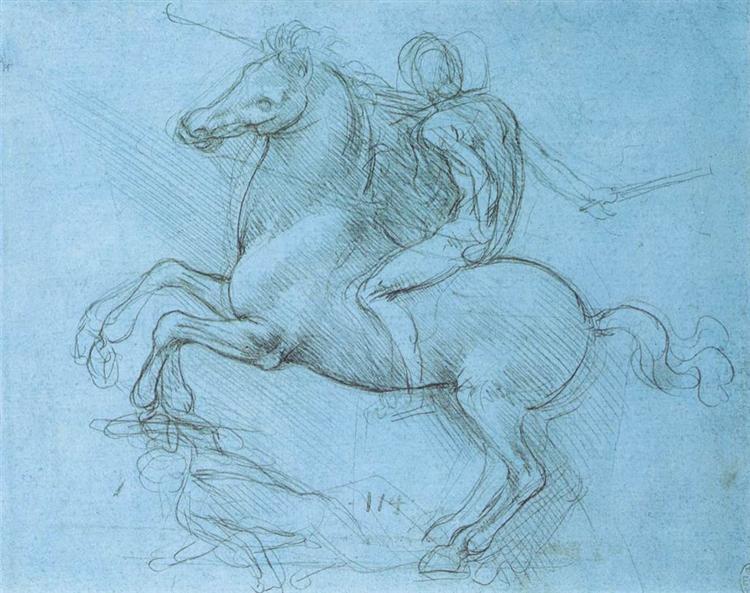 A study for an equestrian monument, c.1490 - 達文西