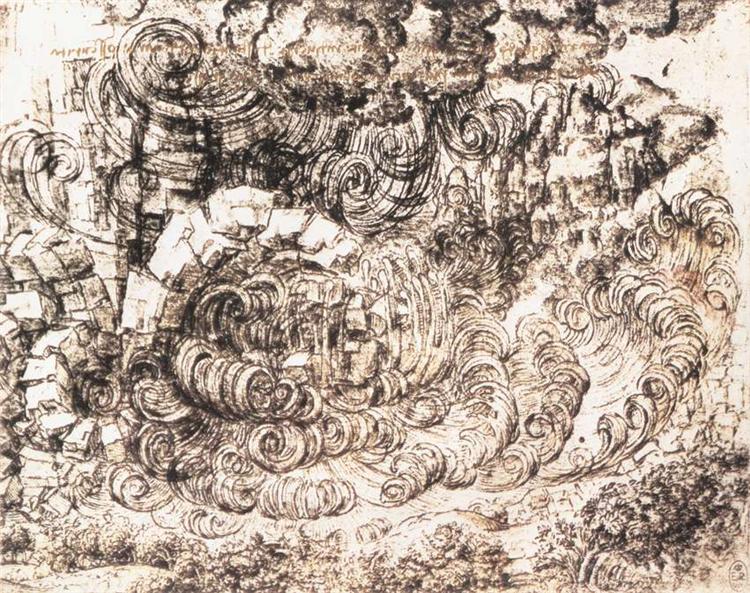 Natural disaster, c.1517 - Léonard de Vinci