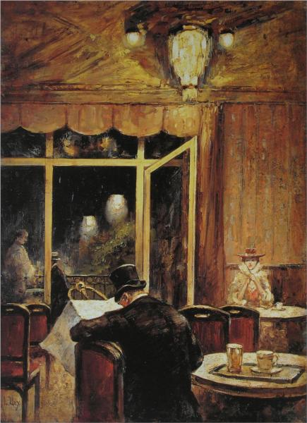 Abend im Café Bauer, 1898 - Lesser Ury