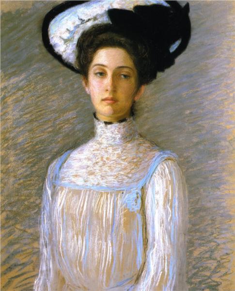 Alice in a White Hat, 1904 - Лілла Кабот Перрі