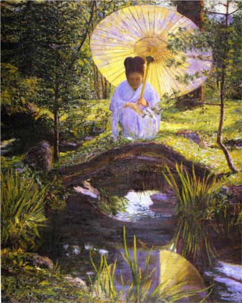 In a Japanese Garden, 1901 - Лила Кэбот Перри