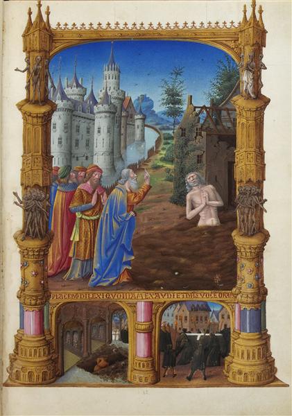 Job Mocked by His Friends - Limbourg brothers