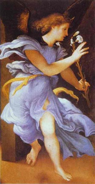 The Angel of the Annunciation, c.1530 - Лоренцо Лотто