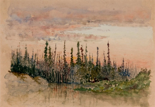 Landscape with Evening Sky, 1880 - Тіффані Луїс Комфорт