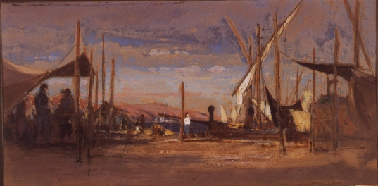 North African Harbor Scene, 1877 - Louis Comfort Tiffany